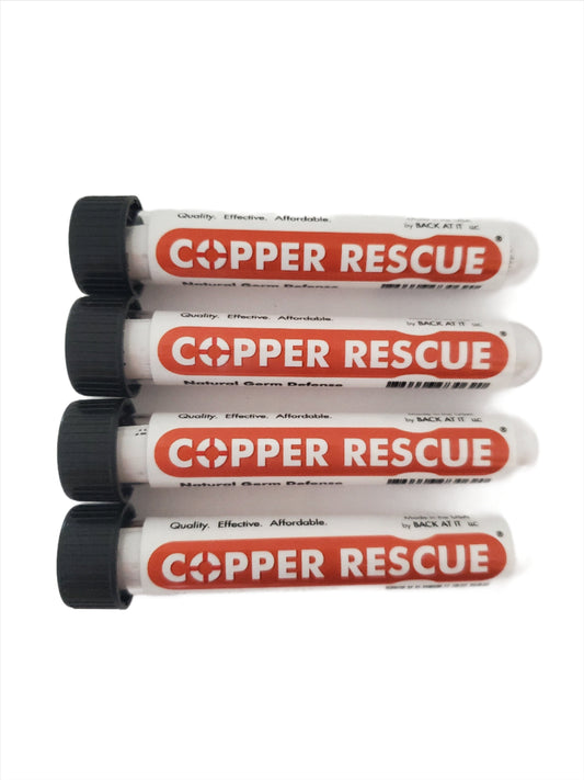 Photo of 4 Copper Rescue copper germ wands. 